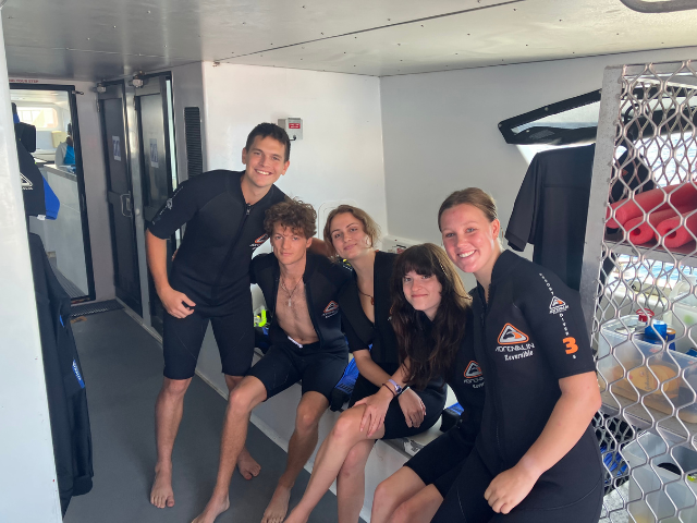 preparing for scuba adventure